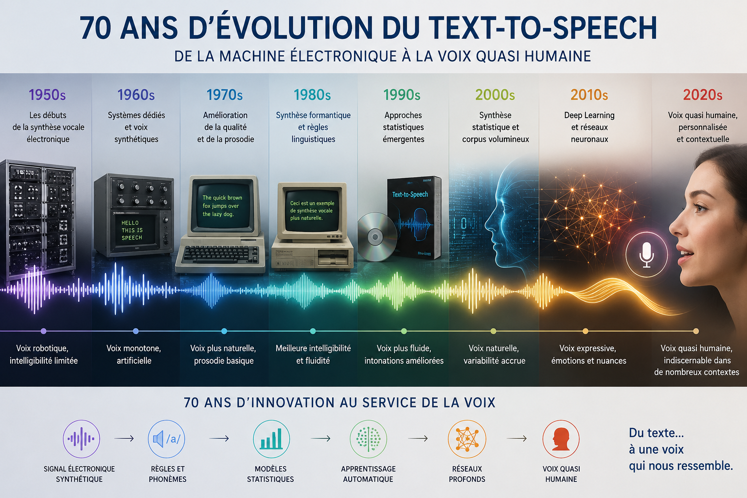 70 ans d'évolution du text-to-speech